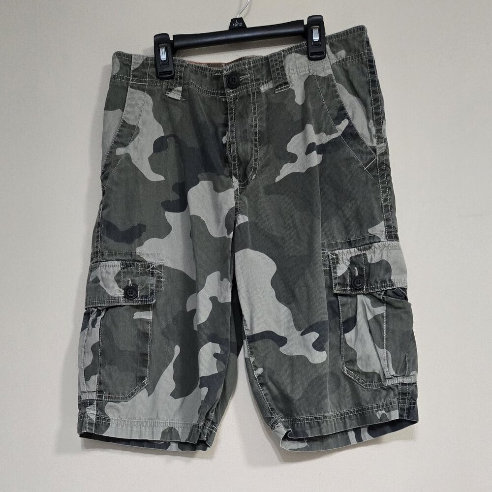 Urban Pipeline Camo Flat Front Cargo Short Cotton Mens 30